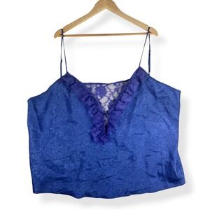 Vintage 90s Intimate Attitudes Cami Top Womens Size 4X Lingerie Lace Boudoir USA
